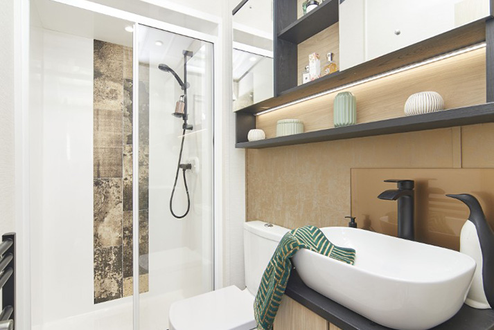 shower room in the Grantley Lodge