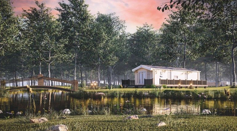 Outside view of the Brookwood caravan