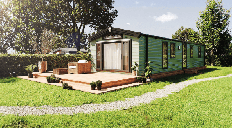 Outside view of the Buxton caravan