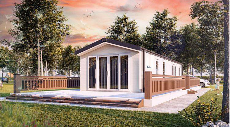 Outside view of the Malton caravan